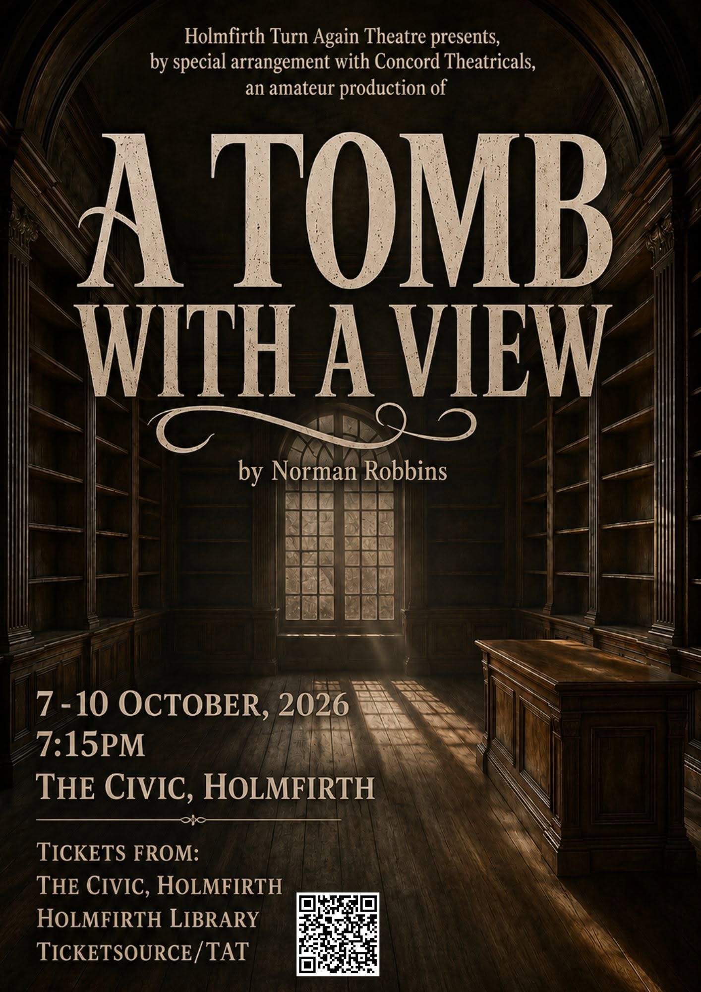 Turn Again Theatre present A Tomb With A View 1 A Tomb with a View poster